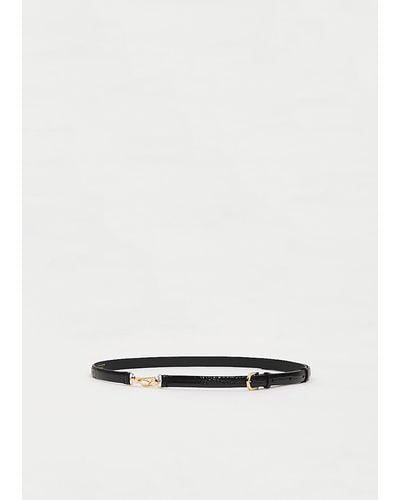 Totême Double Clasp Leather Belt - White
