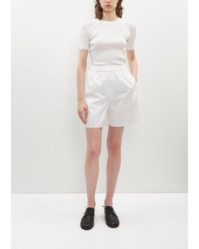 AURALEE High Count Finx Ox Shorts - White