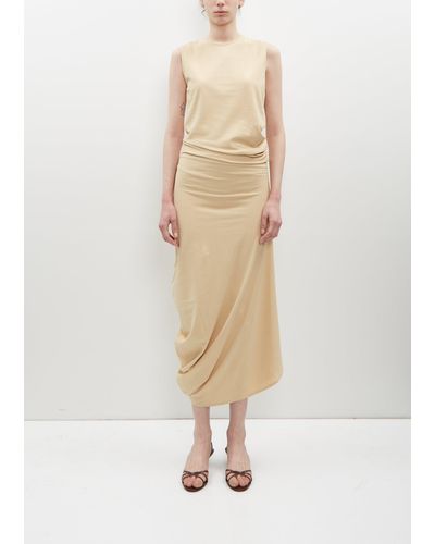Lemaire Fitted Twisted Jersey Dress - Natural