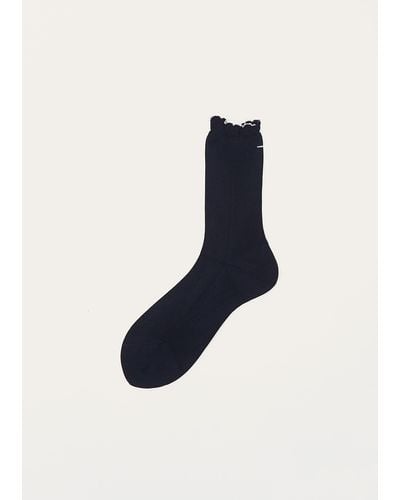 Antipast Organic Plain Knitted Socks - Blue