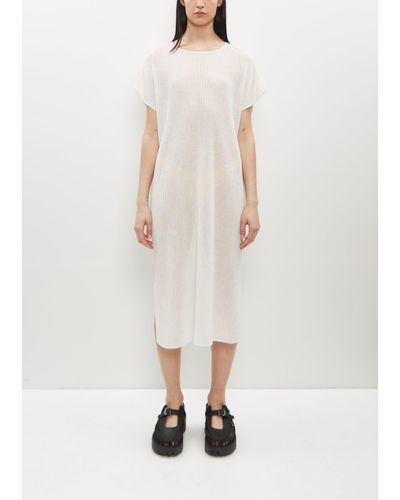 Issey Miyake Washi Knit Dress - White