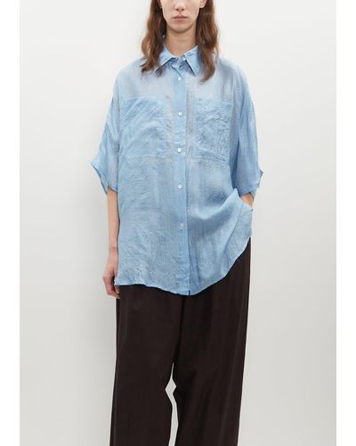 Anaak Amada Oversized Silk Shirt - Blue