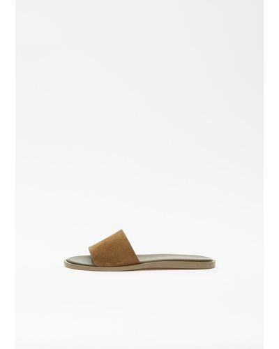 Common Projects Suede Slide - White
