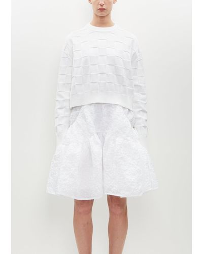 Cecilie Bahnsen Gudrun Sweater Darcy Check Knit - White