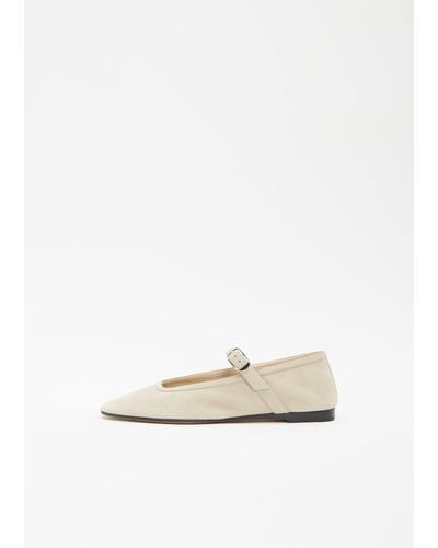 Le Monde Beryl Suede Ballet Mary Jane - White