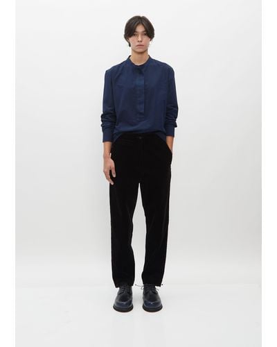 MHL by Margaret Howell Tab Waist Tapered Trouser - Blue