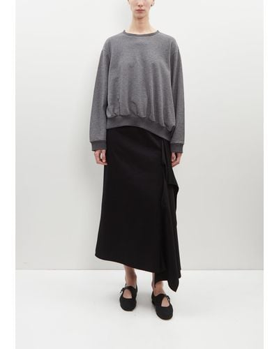 Yohji Yamamoto Piping Pocket Unbalance Skirt - Grey