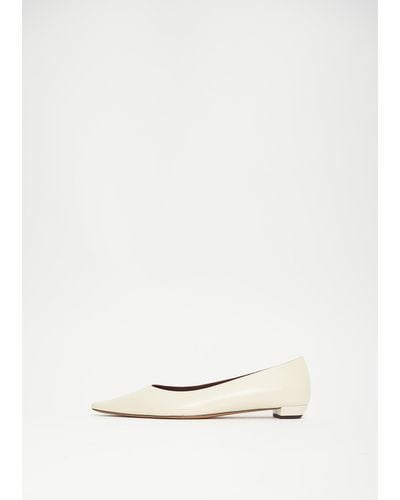 The Row Claudette Leather Flats - White