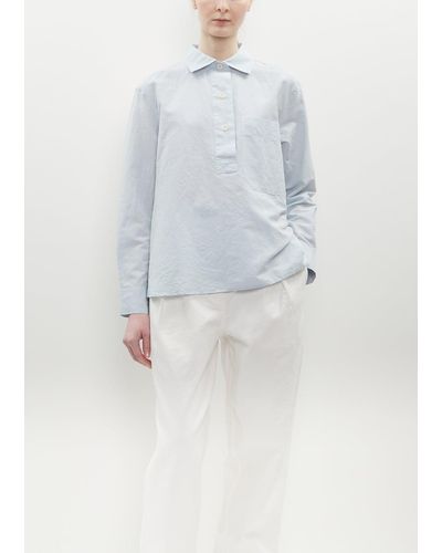 MHL by Margaret Howell Big Pocket Cotton-linen Swing Shirt - White