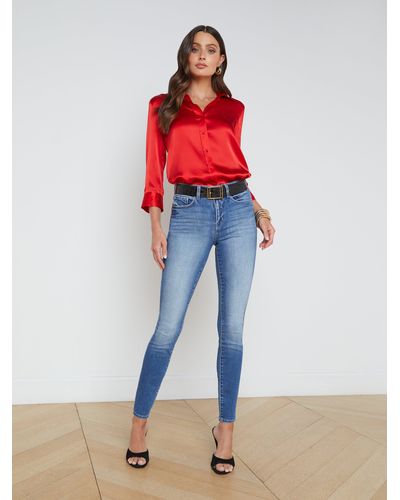 L'Agence Marguerite Skinny Jean - Red