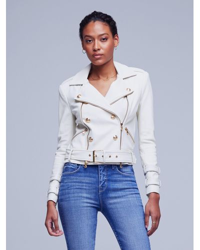 White Leather jackets for Women | Lyst