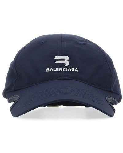 Balenciaga Blue Cotton Baseball Cap