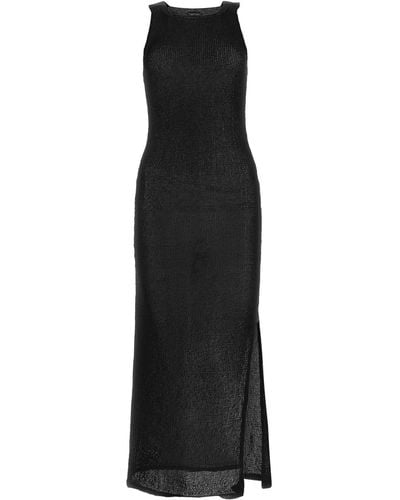 Tom Ford Side Slit Sleeveless Midi Dress - Black
