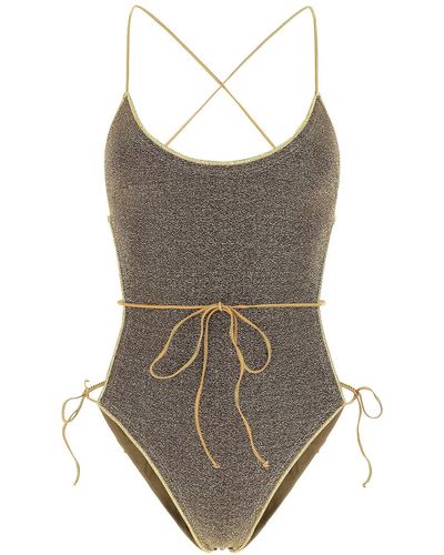 Oséree Glittered One-piece Swimsuit - Brown