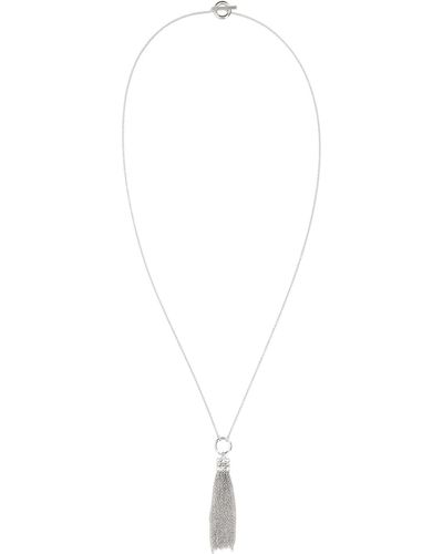 Loewe Anagram Fringe Necklace - White