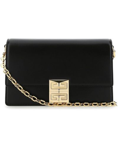 Givenchy Black Leather Small 4g Shoulder Bag