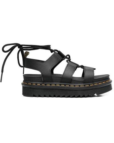 Dr. Martens Nartilla Leather Gladiator Sandals - Black