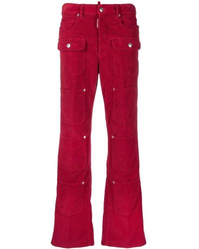DSquared² Corduroy Straight-leg Jeans - Red