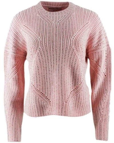 Ermanno Scervino Rhinestones Pullover In - Pink