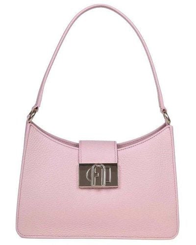 Furla 1927 S Shoulder Bag In Soft Pink Leather