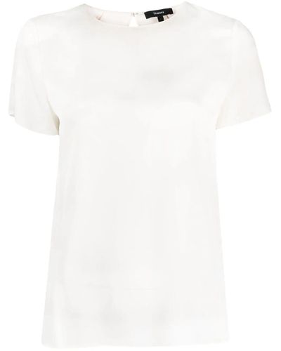 Theory Georgette Short-sleeved Blouse - White
