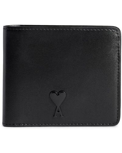 Ami Paris Adc Folded Wallet - Black