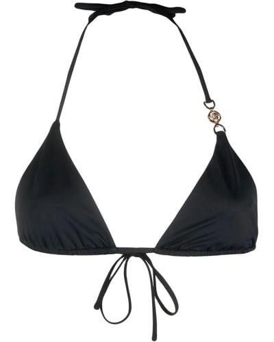 Versace Swim Bikini Lycra Vita Recycled Greek Chain - Black