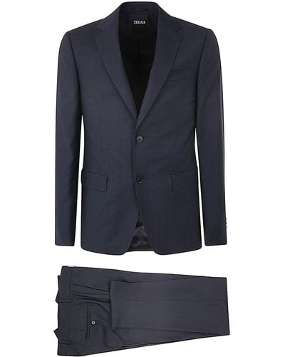ZEGNA Pure Wool Suit - Blue