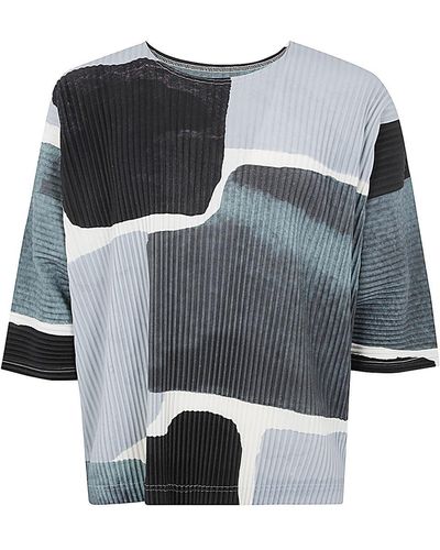 Homme Plissé Issey Miyake Landscape T-Shirt - Gray