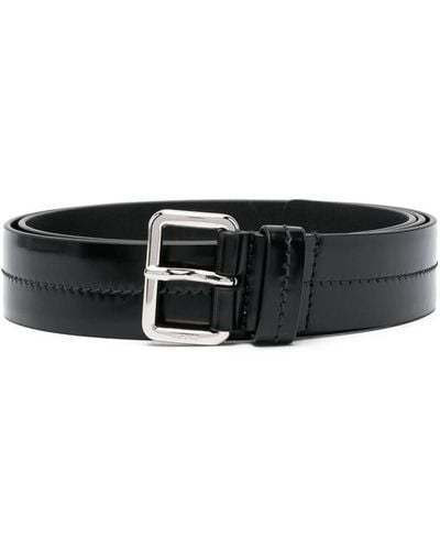 Prada Logo-engraved Leather Belt - Black