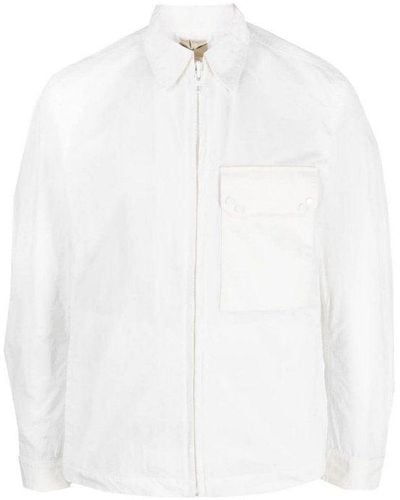 C.P. Company Giacca Camicia Con Tasche E Zip - Bianco