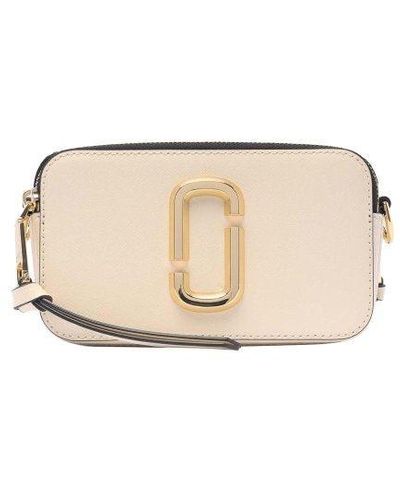 Marc Jacobs Snapshot Bag In Saffiano Leather - Natural