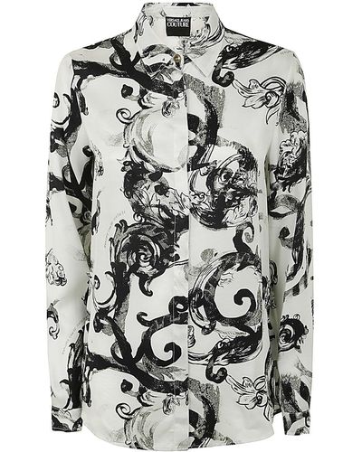 Versace Baroque Printing Shirt - Gray