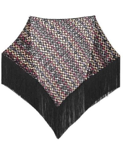 Missoni Triangle Wool Blend Scarf - Gray