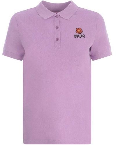 KENZO Polo Shirt In Cotton - Purple