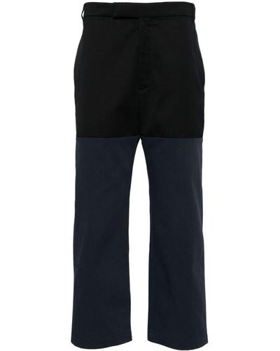 Thom Browne Unconstructed Combo Straight-leg Pants - Men's - Cotton - Black