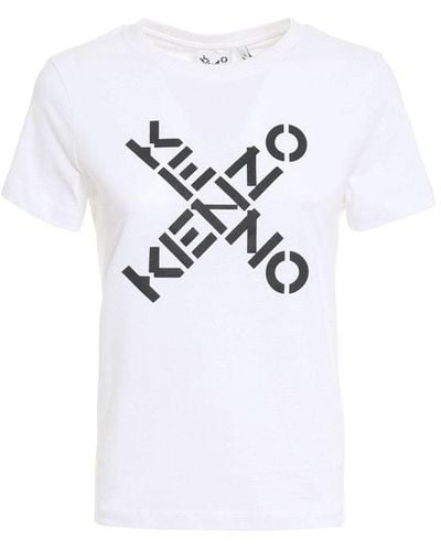 KENZO T-Shirt Con Logo Big X - Bianco