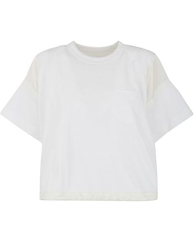 Sacai Cotton Jersey T-Shirt - White