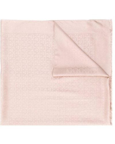 Ferragamo Wool And Silk Blend Stole - Pink