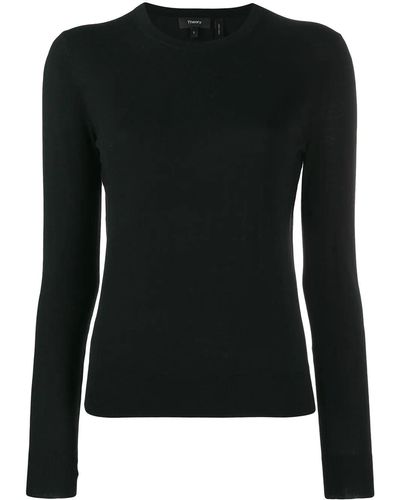 Theory Crew Neck Pullover - Black