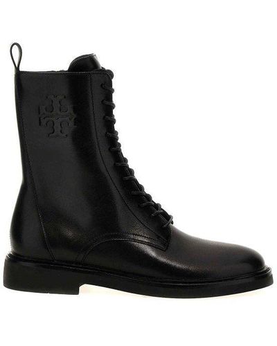 Tory Burch Double T Ankle Boots - Black