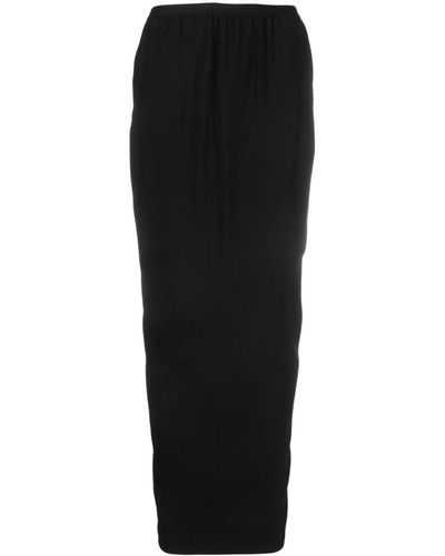 Rick Owens Elasticated-waistband Pencil Skirt - Black