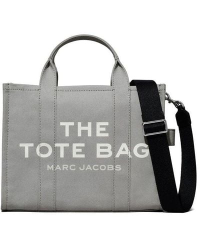 Marc Jacobs Logo Canvas Medium Bag - Gray