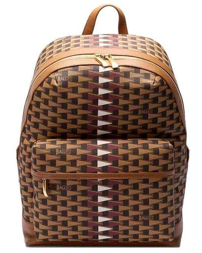 Bally Monogram Backpack - Brown