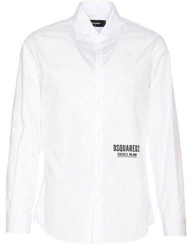 DSquared² Shirt With Frotnal Buttons - White