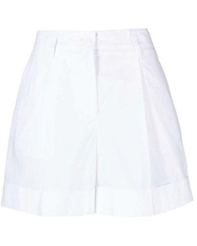 P.A.R.O.S.H. Pleat-detailing Poplin Shorts - White