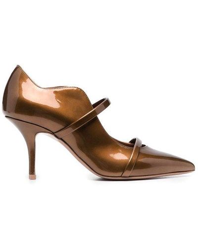Malone Souliers Maureen Metallic Patent Leather Pumps - Brown