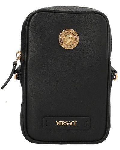 Versace Medusa Biggie Crossbody Bags - Black