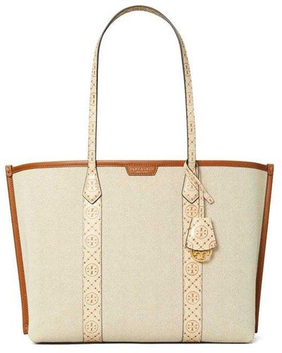 Tory Burch Perry Canvas Tote Bag - White