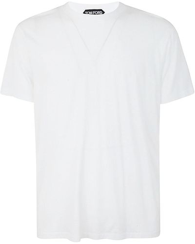Tom Ford Cut And Sewn Crew Neck T-Shirt - White